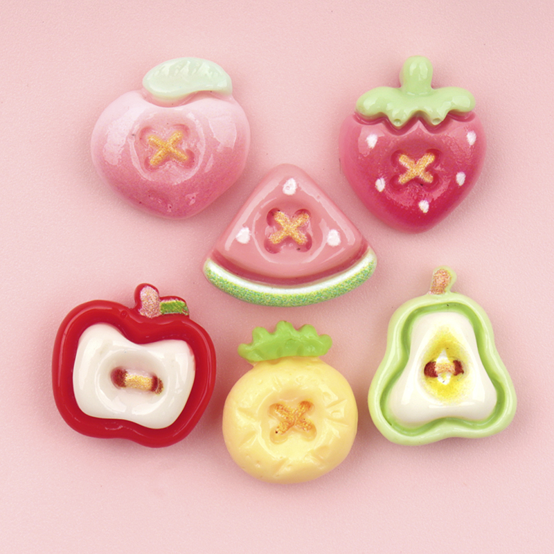 Nail Art Ombre - 50/500 個ミニ模擬フルーツ樹脂ネイルアートカボション手作りイチゴアクセサリークラフト DIY ヘアデコレーション手作り