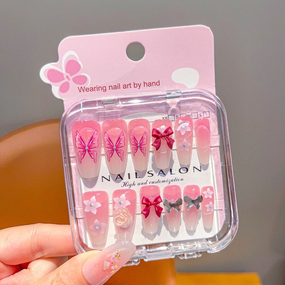 新しいファッション漫画風子供用ネイルチェリーラブハート取り外 - Nail Art Love のレビューと価格