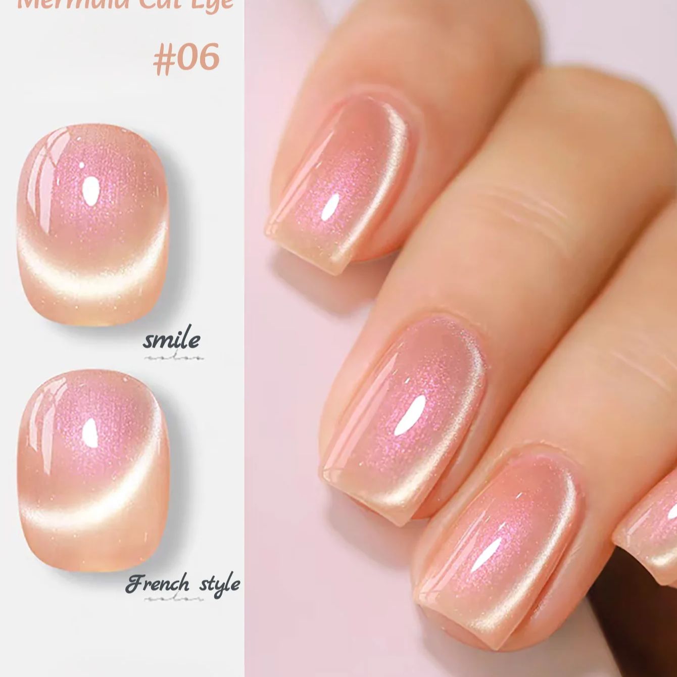 1個入り ZH サマーチャーミングマーメイド ガラスビーズ  - Nail Art Cat Eye Pink のレビューと価格