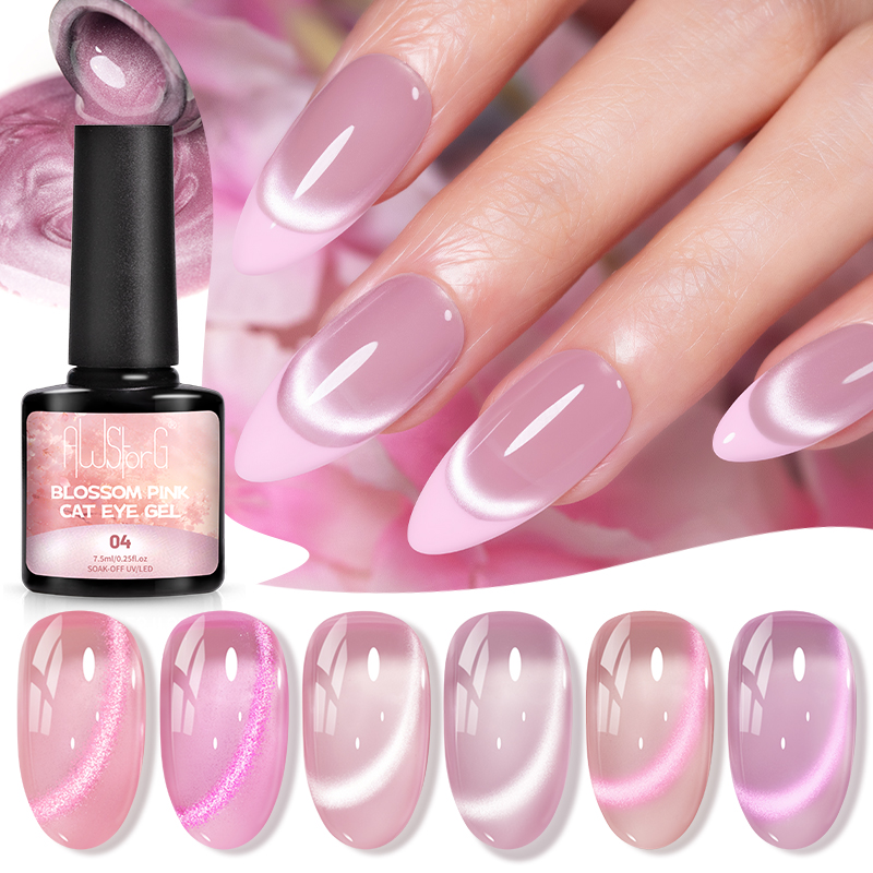 AWStorG 7.5ML フラッシュピュアラストピンクライ - Nail Art Cat Eye Pink のレビューと価格
