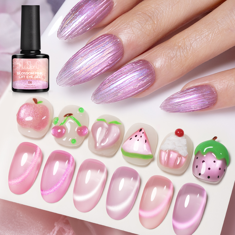 AWStorG 7.5ML フラッシュピュアラストピンクライ - Nail Art Cat Eye Pink のレビューと価格