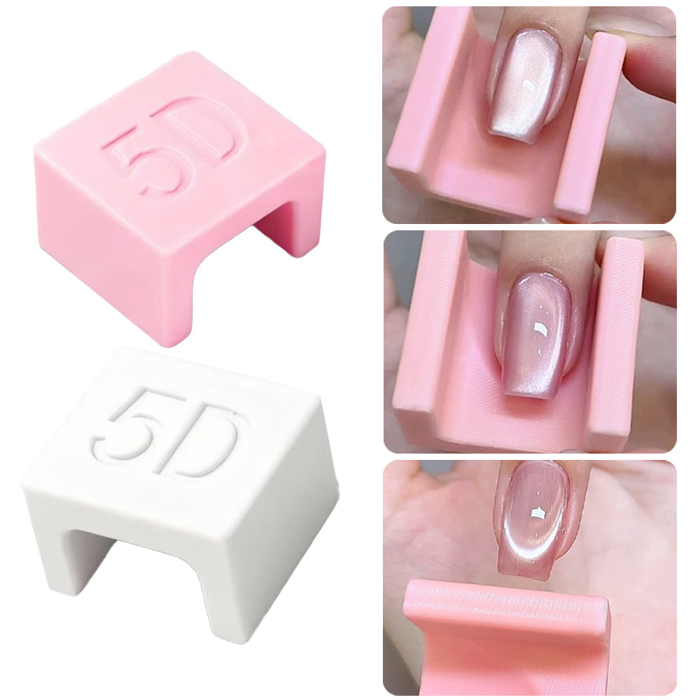 5D U字型フレンチキャットアイネイルアートマグネット ホワ - Nail Art Cat Eye Pink のレビューと価格