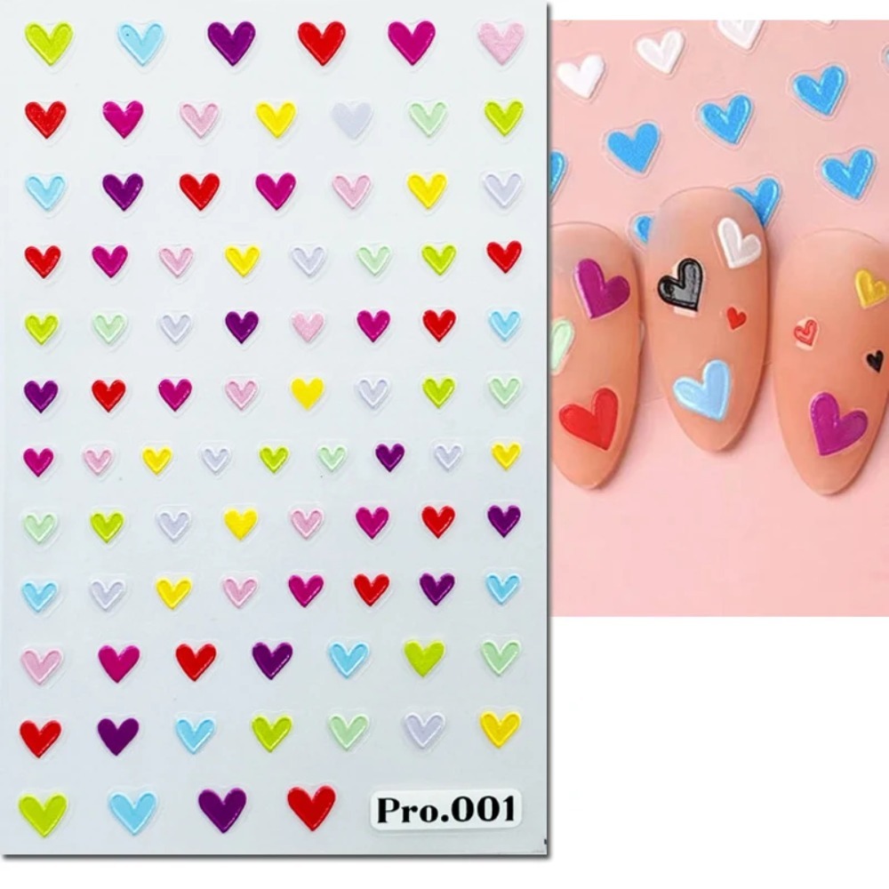 5Dエンボス加工のネイルアートステッカー。バレンタインデーに - Nail Art Valentines Day のレビューと価格