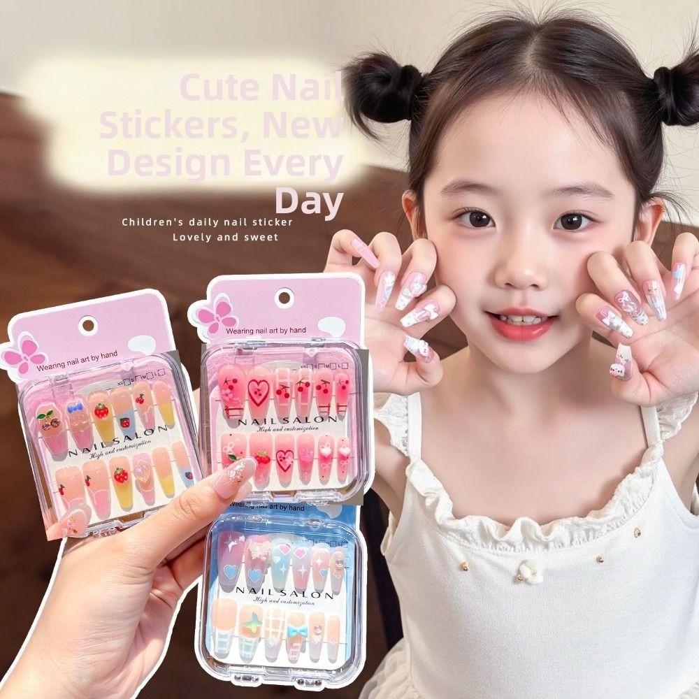 ホットな漫画風子供用ネイル、チェリーラブハートキュートなプレ - Nail Art Love のレビューと価格