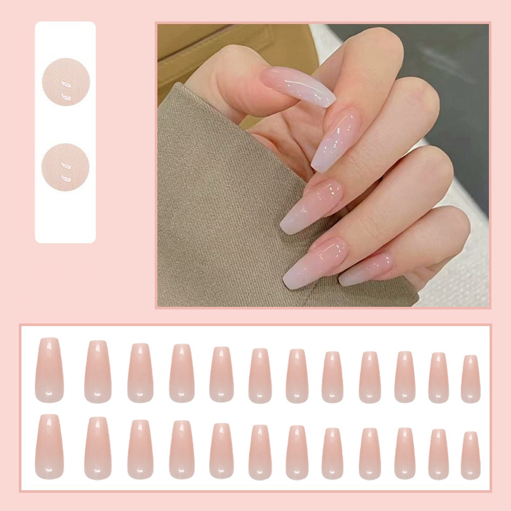 24個入り ピンクグリッターフェイクネイル グラデーションフ - Nail Art Gliter のレビューと価格