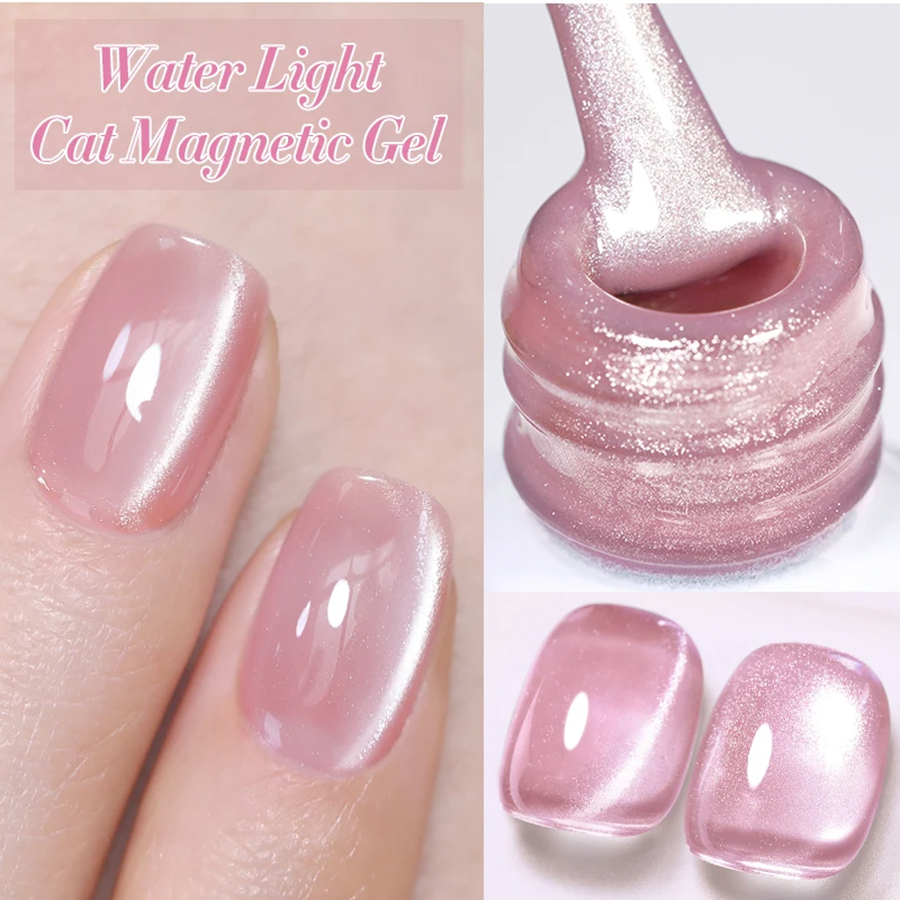TC 1 個夏新ピンクピーチ色ガラスビーズキャットアイジェル - Nail Art Cat Eye Pink のレビューと価格