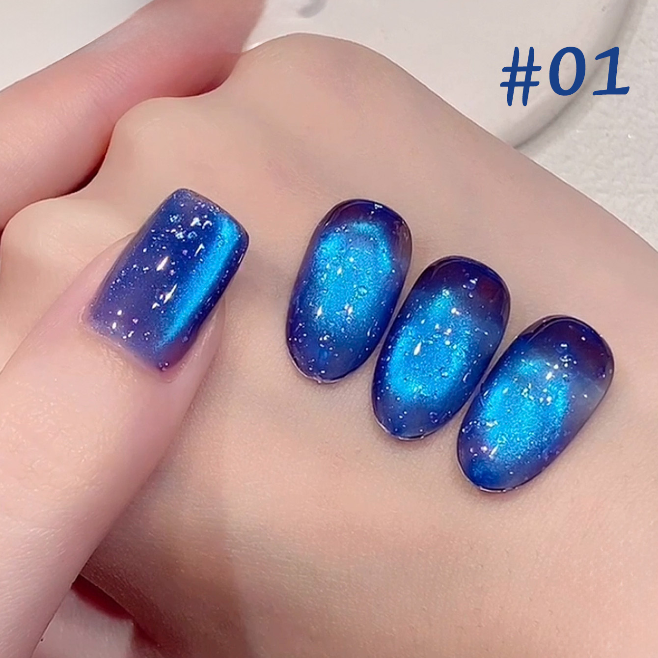 TC 1 個夏新ピンクピーチ色ガラスビーズキャットアイジェル - Nail Art Cat Eye Pink のレビューと価格