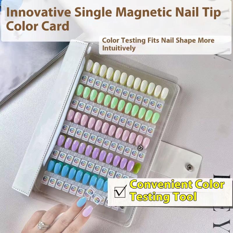 48/96/144/192色 マグネット式ネイルチップ見本帳 - Nail Art Vector のレビューと価格