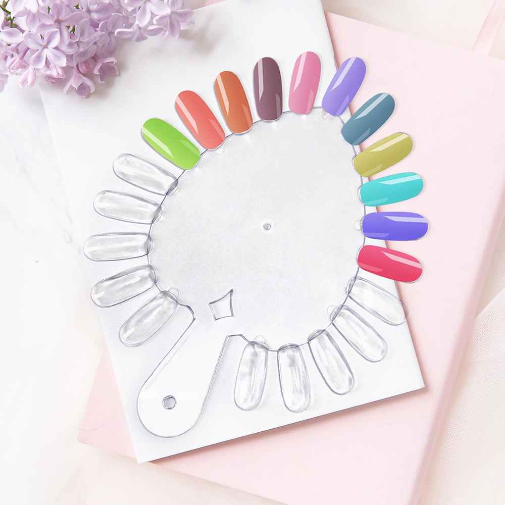 10個入りハート型ネイルカラーチャート、つけ爪付き、ジェルポ - Nail Art Vector のレビューと価格