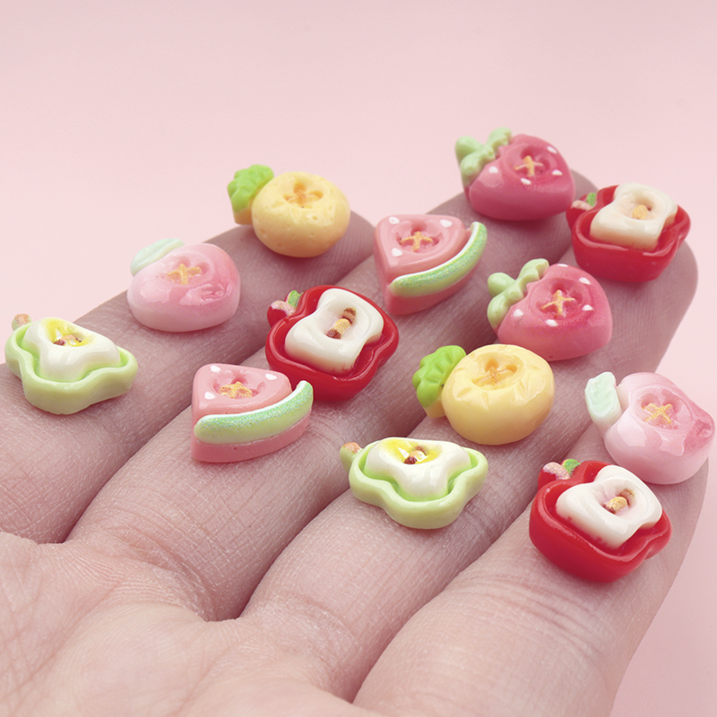 50/500 個ミニ模擬フルーツ樹脂ネイルアートカボション手 - Nail Art Ombre のレビューと価格