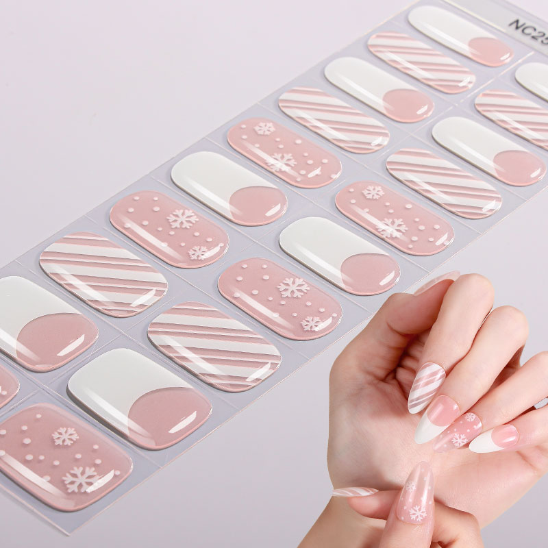 20枚入り クリスマス セミキュアジェルネイルラップ 雪だる - Nail Art Xmas Design のレビューと価格