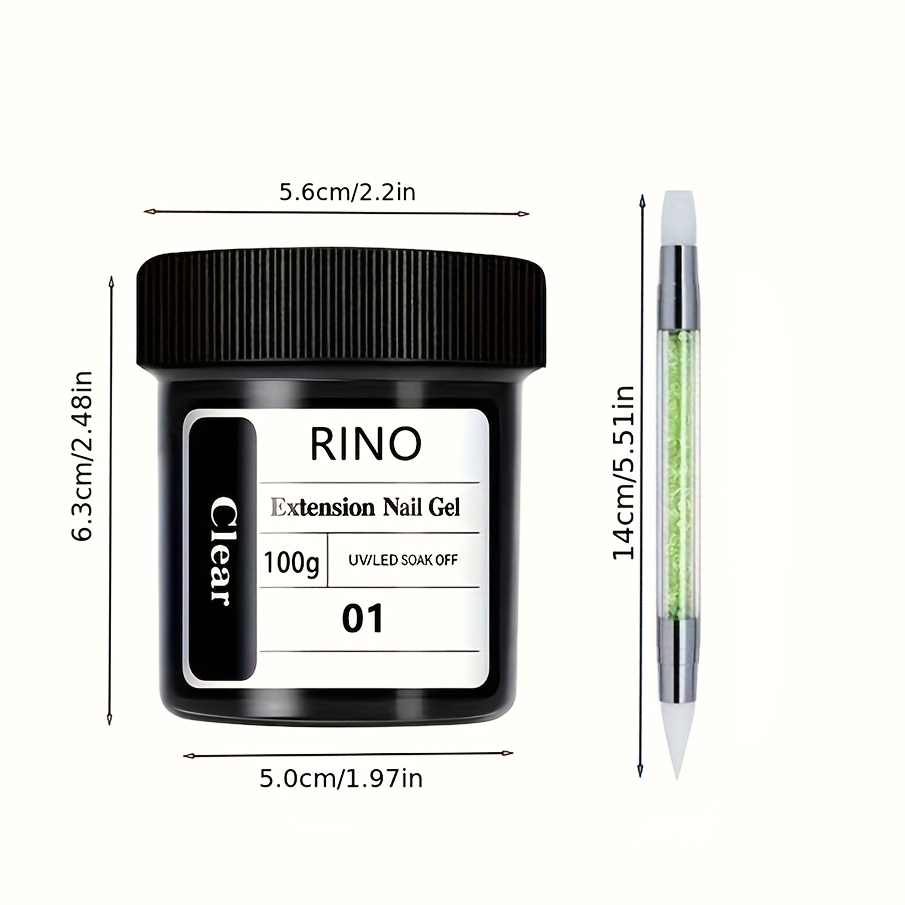 100gクリアノンスティックハンドエクステンションネイルジェ - Nail Art Ombre のレビューと価格
