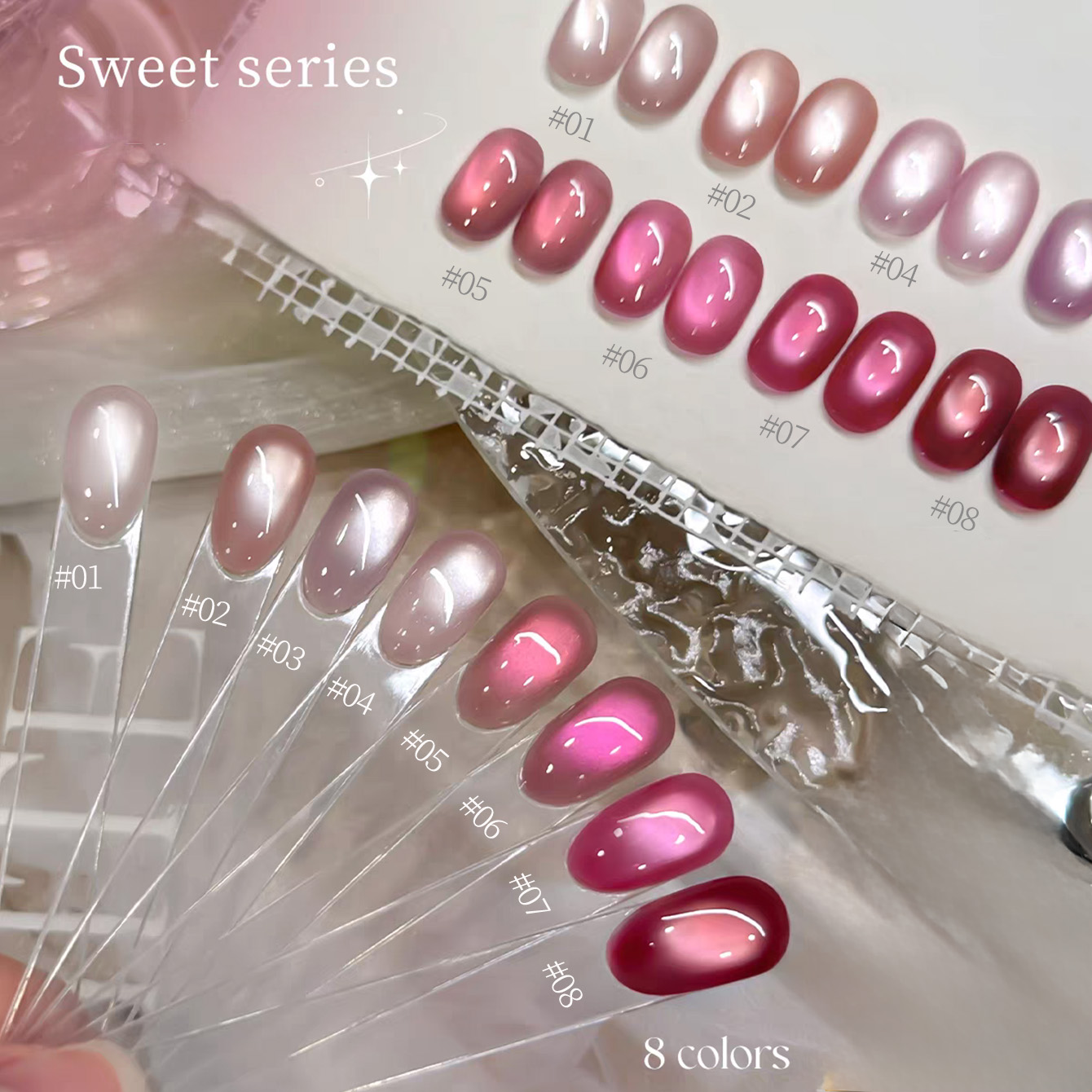 1個入り TC 2026 夏の人気商品 アイス透明ヌードピン - Nail Art Cat Eye Pink のレビューと価格