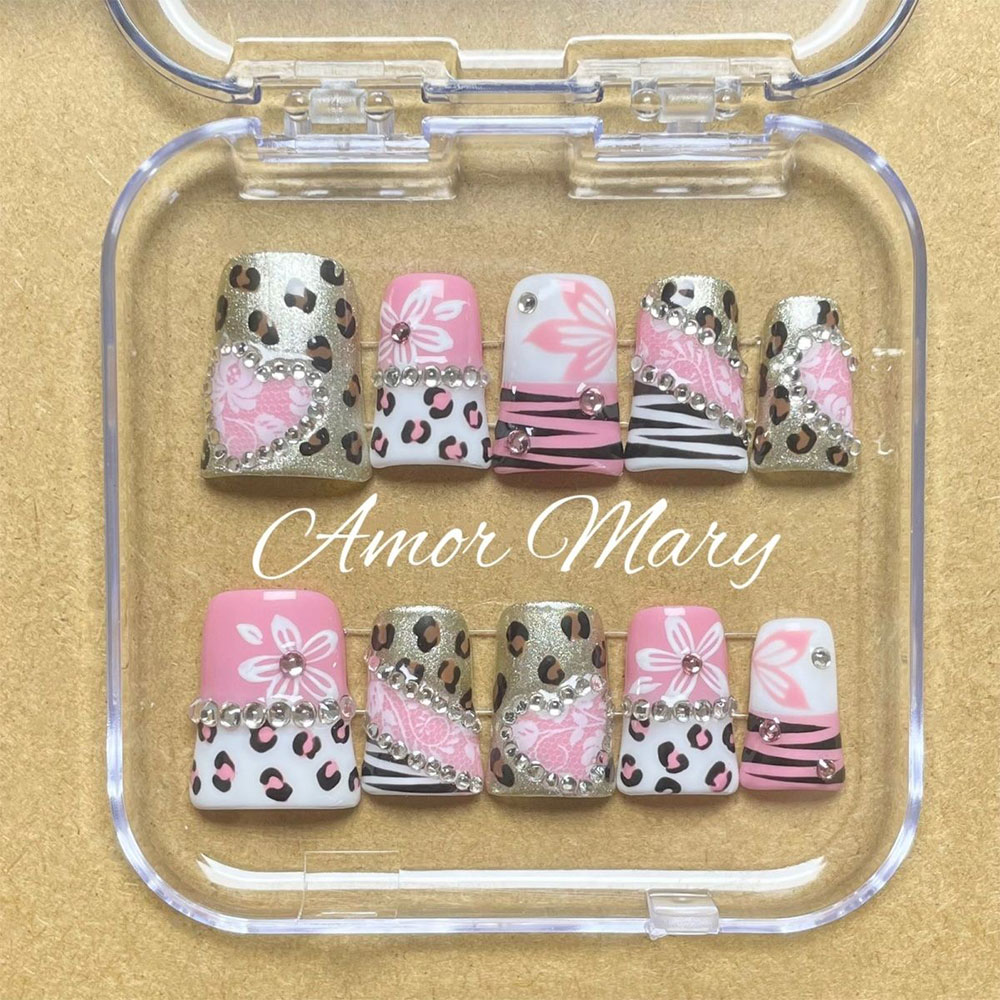 夏らしい3Dフラワーダイヤモンド手作りネイルアートグリッター - Nail Art Love のレビューと価格