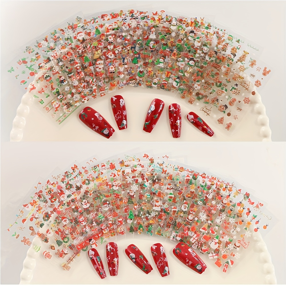 30枚入り クリスマスネイルアートステッカー クリスマスネイ - Nail Art Xmas Design のレビューと価格