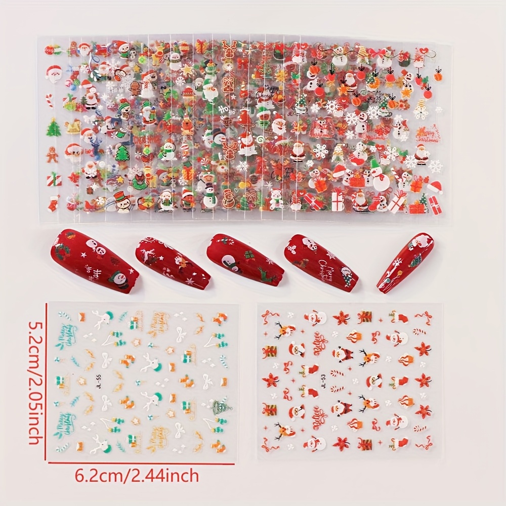 30枚入り クリスマスネイルアートステッカー クリスマスネイ - Nail Art Xmas Design のレビューと価格