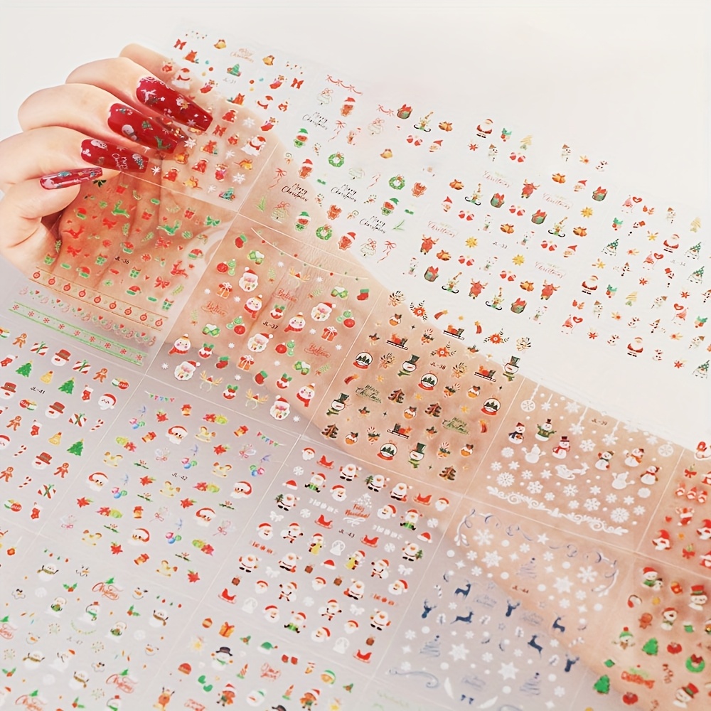 30枚入り クリスマスネイルアートステッカー クリスマスネイ - Nail Art Xmas Design のレビューと価格
