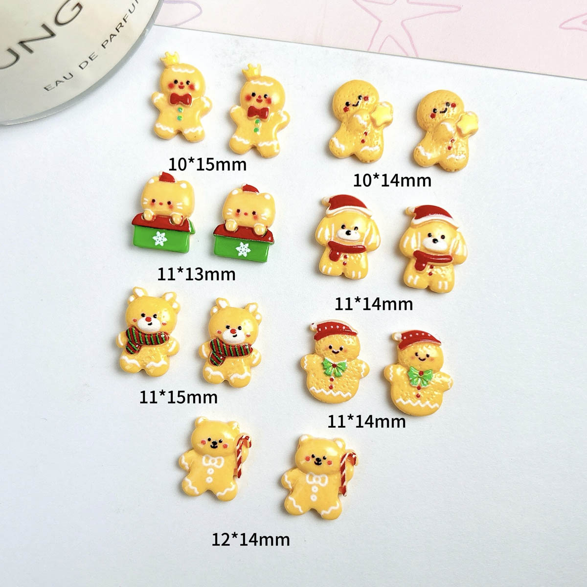 20 個かわいいクリスマスジンジャーブレッドマンエルク樹脂ネ - Nail Art Xmas Design のレビューと価格