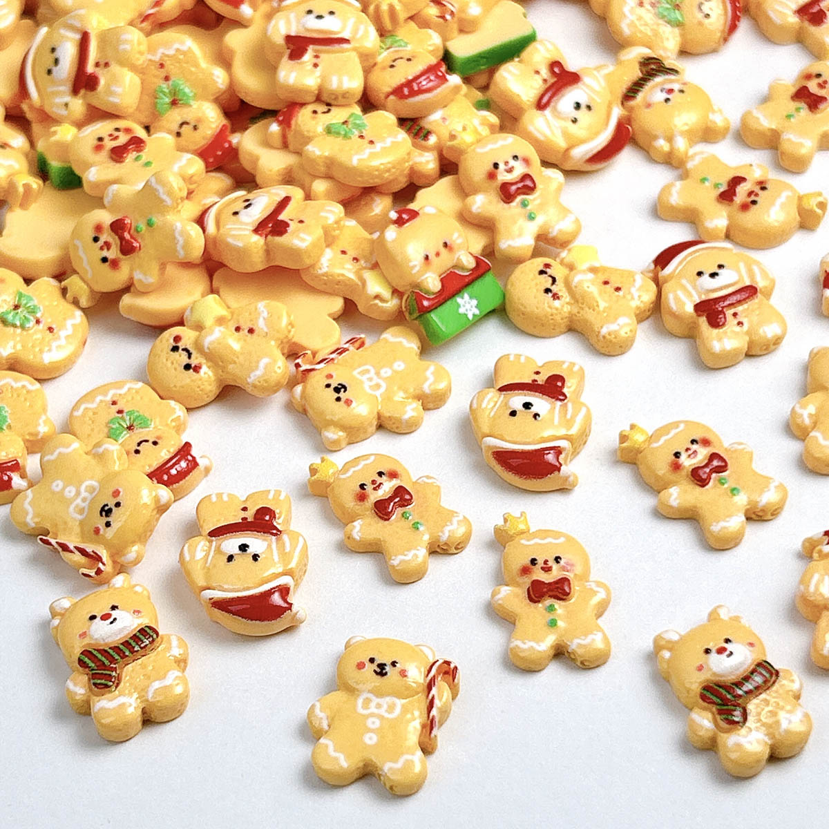 20 個かわいいクリスマスジンジャーブレッドマンエルク樹脂ネ - Nail Art Xmas Design のレビューと価格