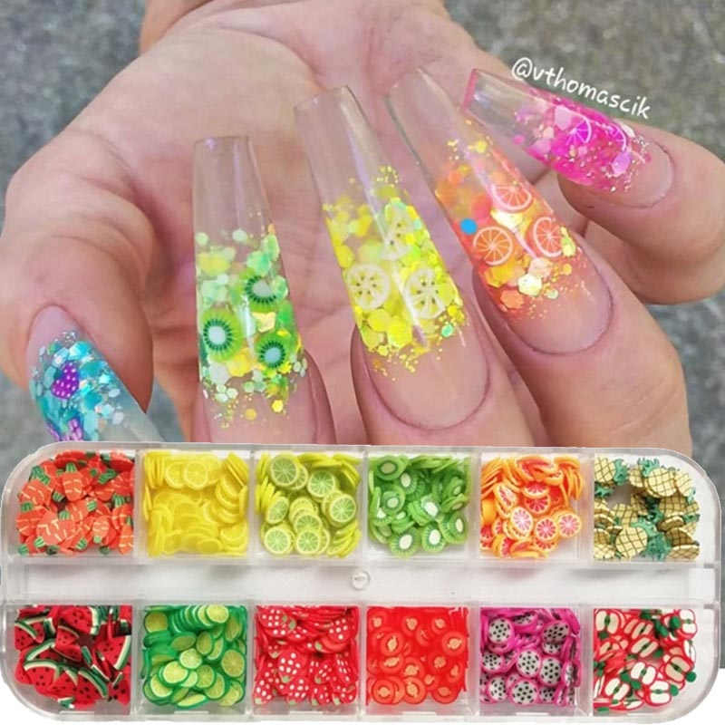 1000pc-240Pc ネイルフルーツスライス、ポリマーク - Nail Art Valentines Day のレビューと価格