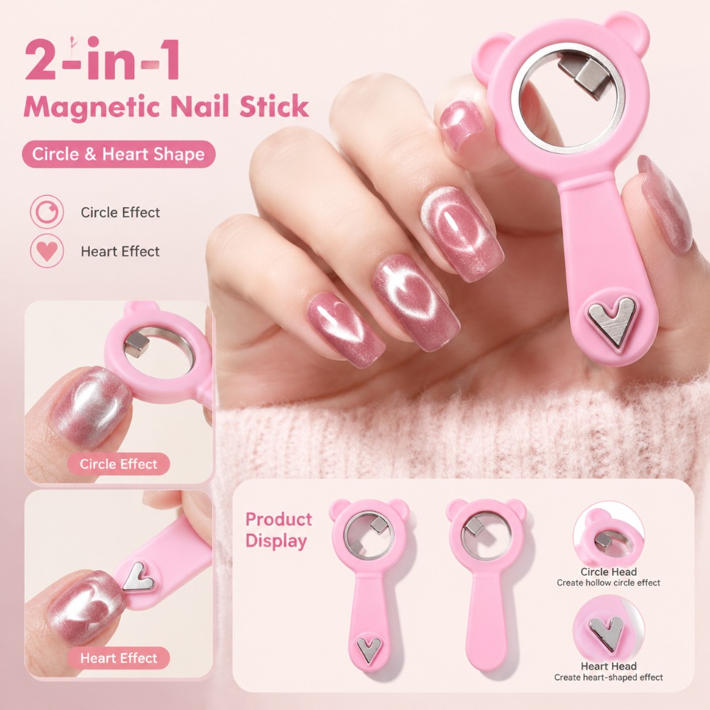 キャットアイネイルマグネット 2-in-1 ベアシリコンリン - Nail Art Love のレビューと価格
