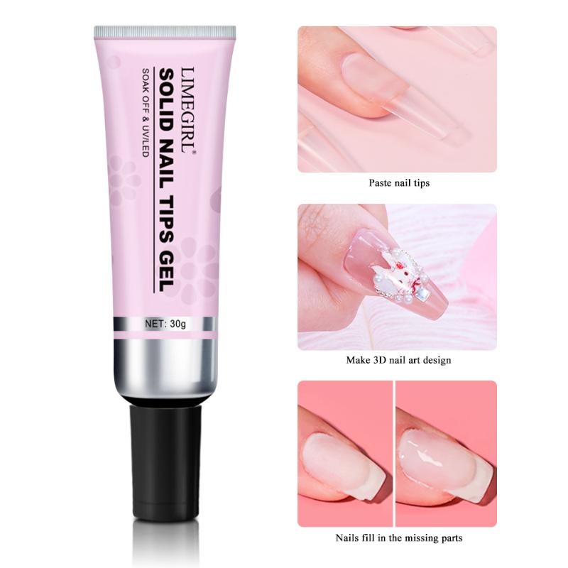 30g ソフト透明ネイルチップジェル 強力接着剤 UVソーク - Nail Art Ombre のレビューと価格